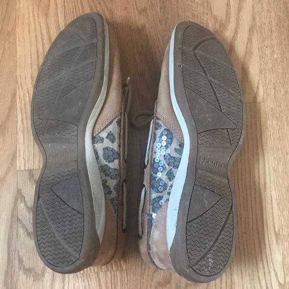 Sperry Top-sider Women’s 9M cheetah print sequins - Picture 4 of 7